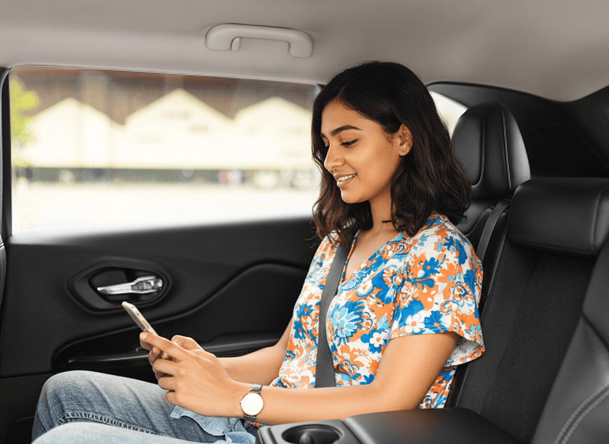 TaxiBy driver with tablet